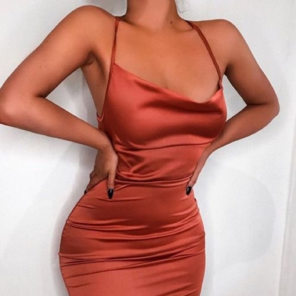 Prettylittle Thing satin dress